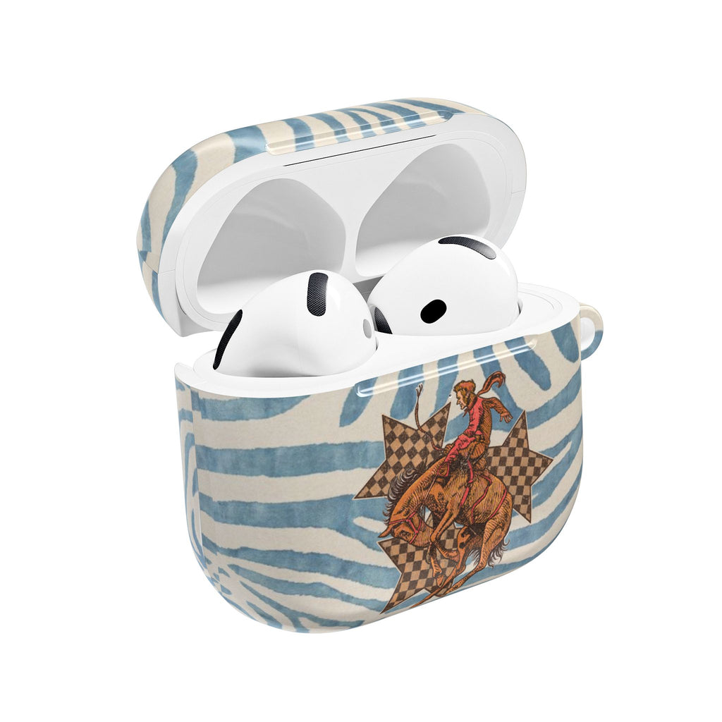 BLUE JEAN WESTERN RODEO COWBOY AIRPOD CASE