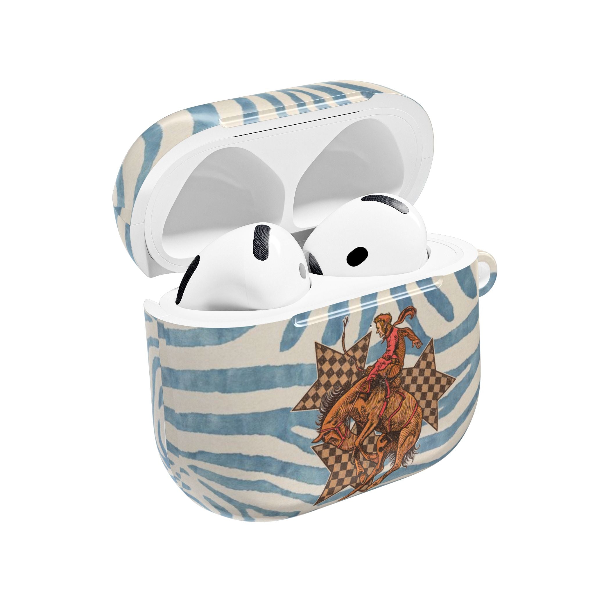 BLUE JEAN WESTERN RODEO COWBOY AIRPOD CASE