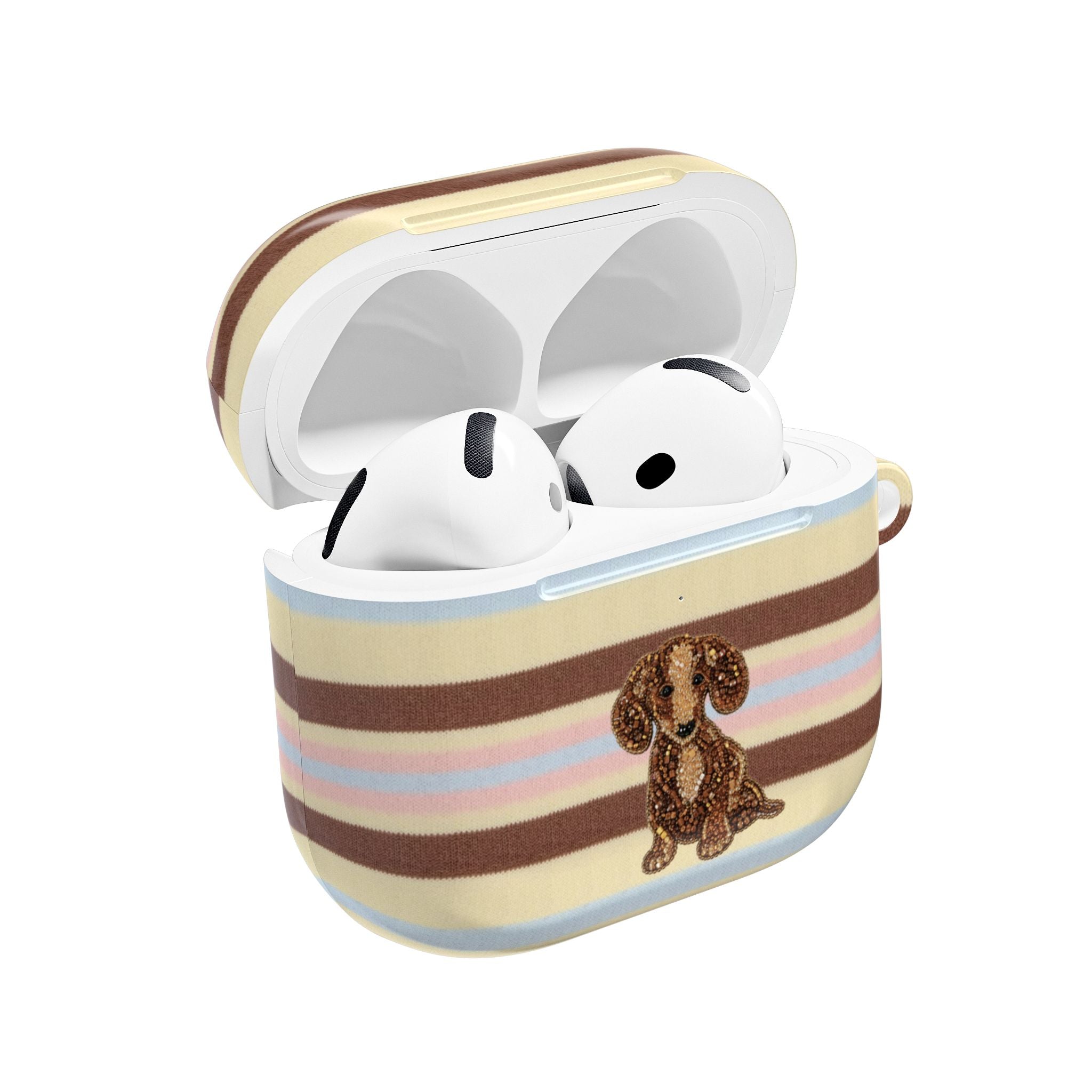 BUTTERSCOTCH STRIPES DACHSHUND PUPPY AIRPOD CASE