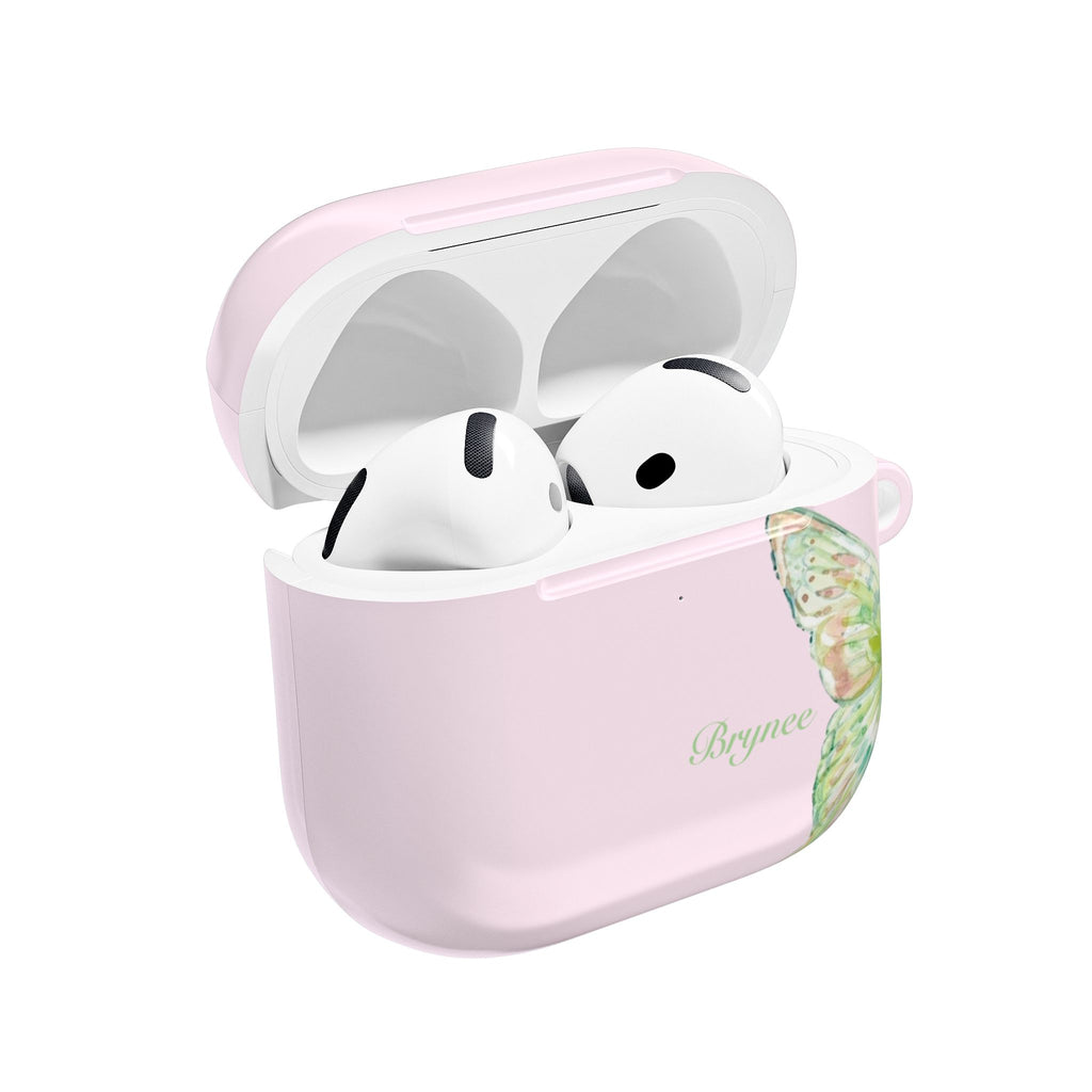 PERSONALIZED NAME CUSTOM PINK BUTTERFLY AIRPOD CASE
