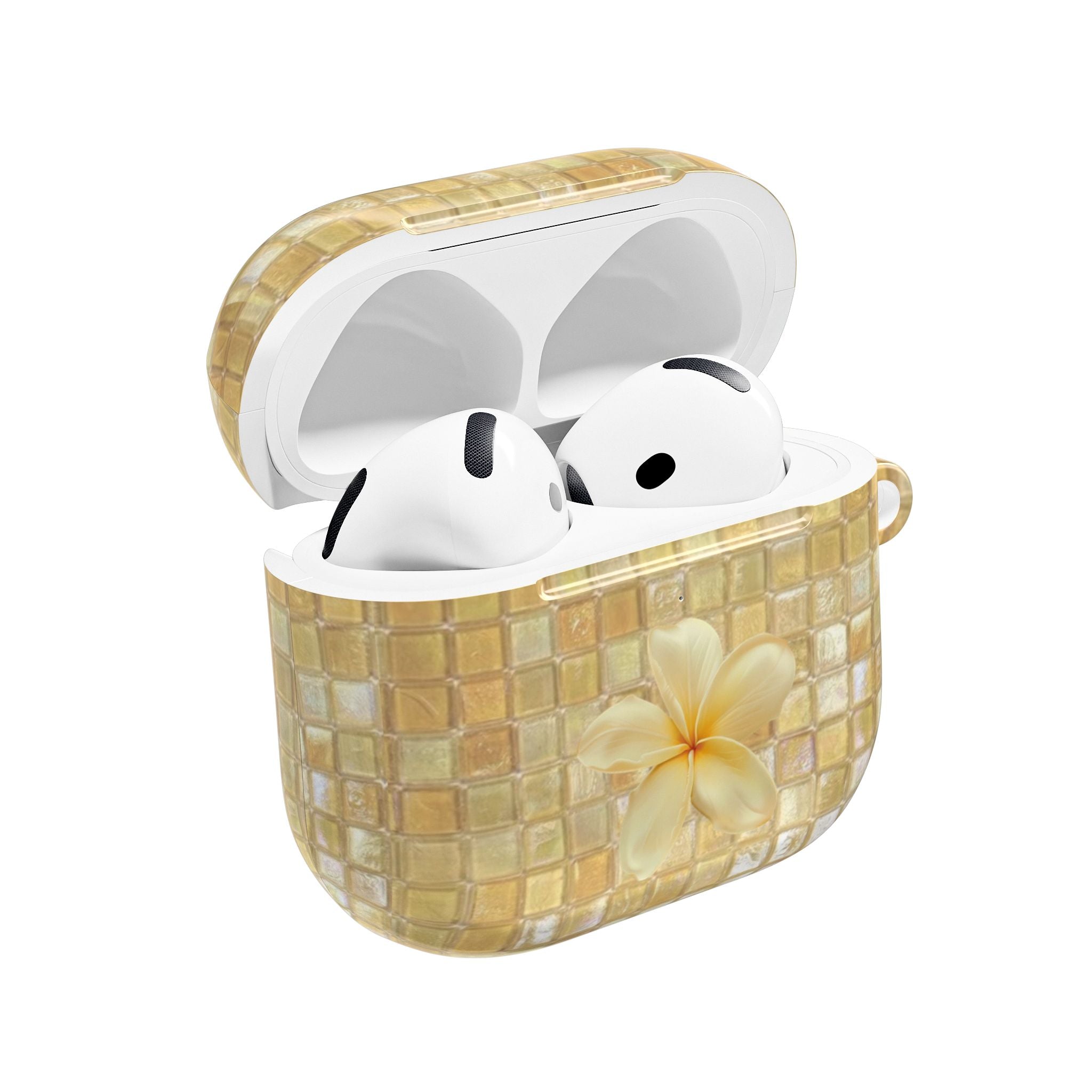 YELLOW MOSAIC FLOWER AIRPOD CASE