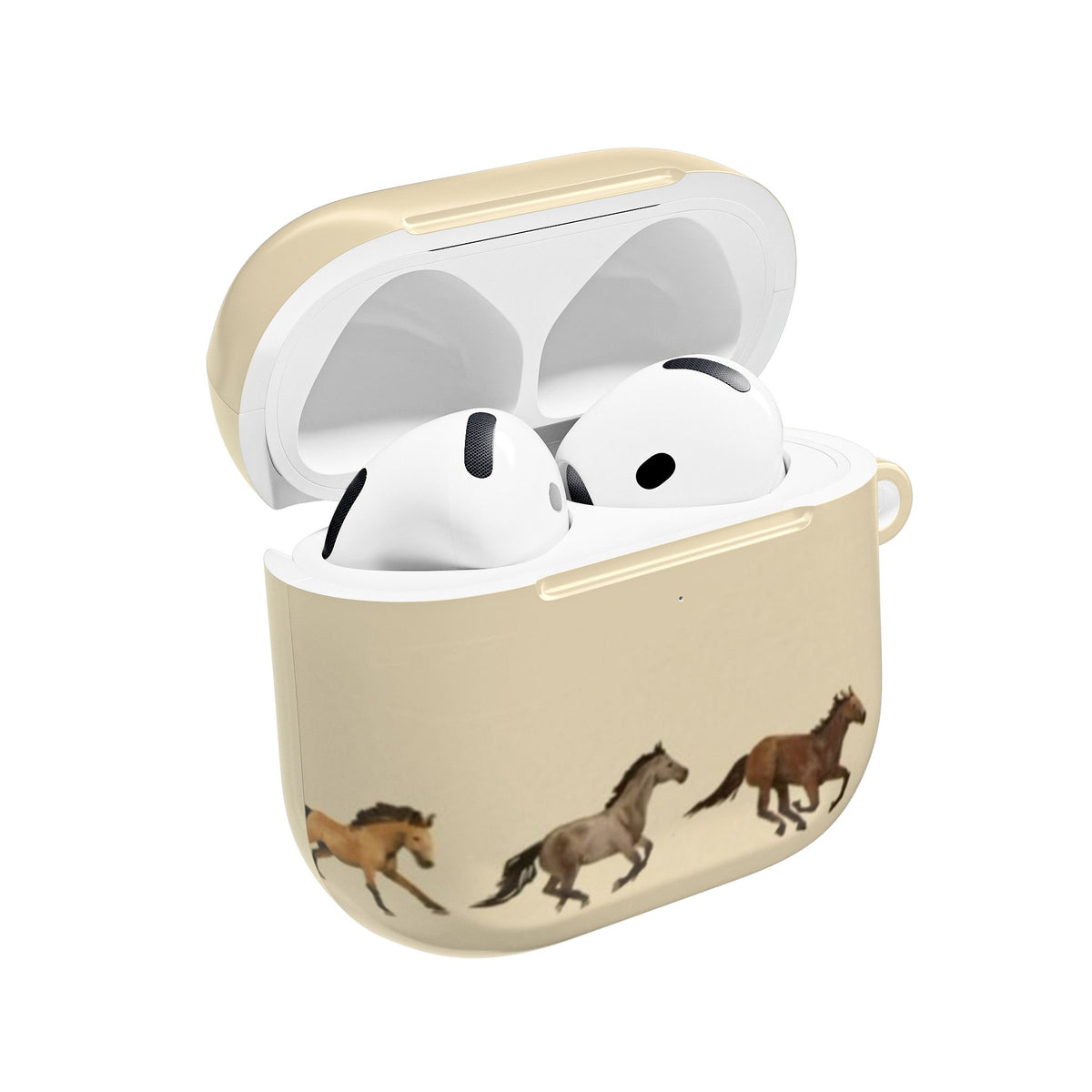 BEIGE MINIMALIST WESTERN HORSES AIRPOD CASE