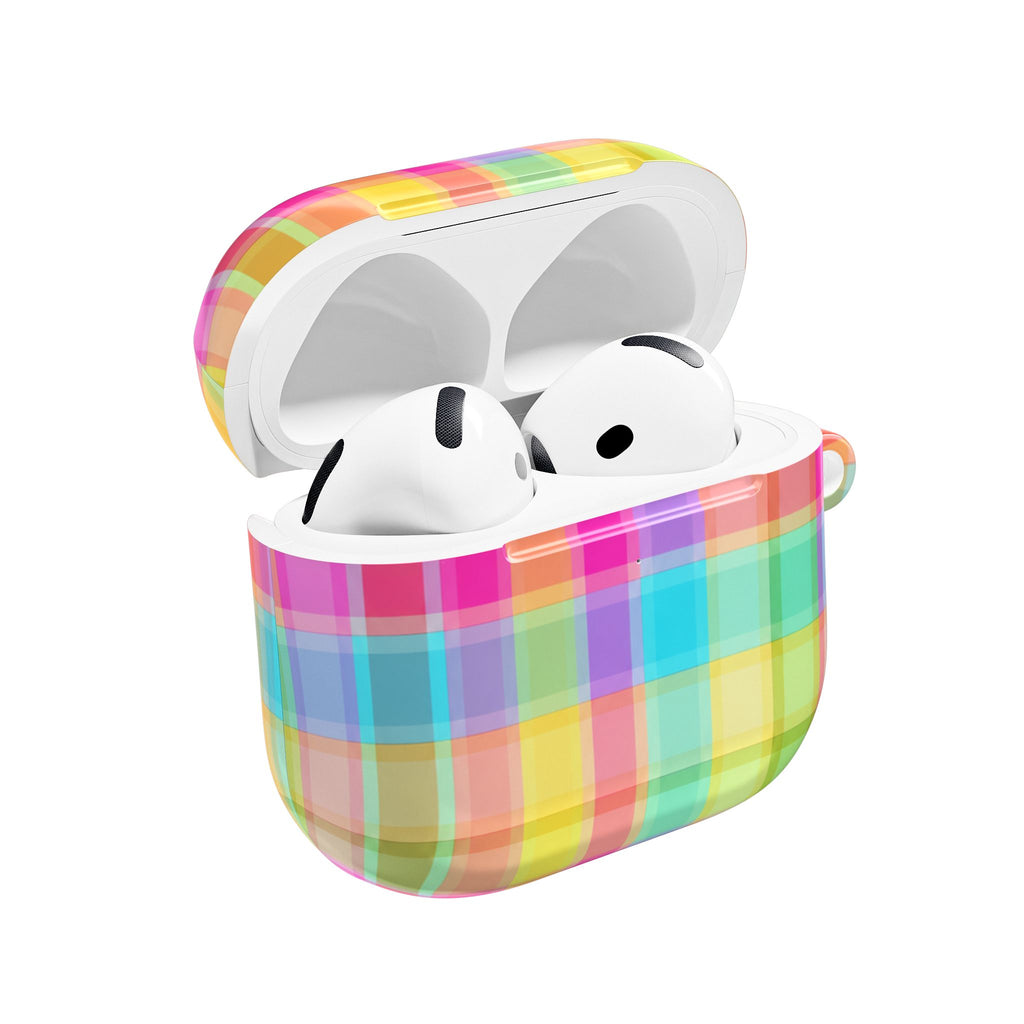 SWEET TART RAINBOW PLAID AIRPOD CASE
