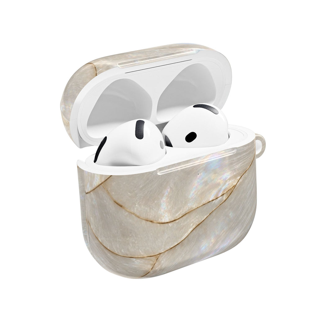 LIGHT IVORY OPAL SHELL AIRPOD CASE