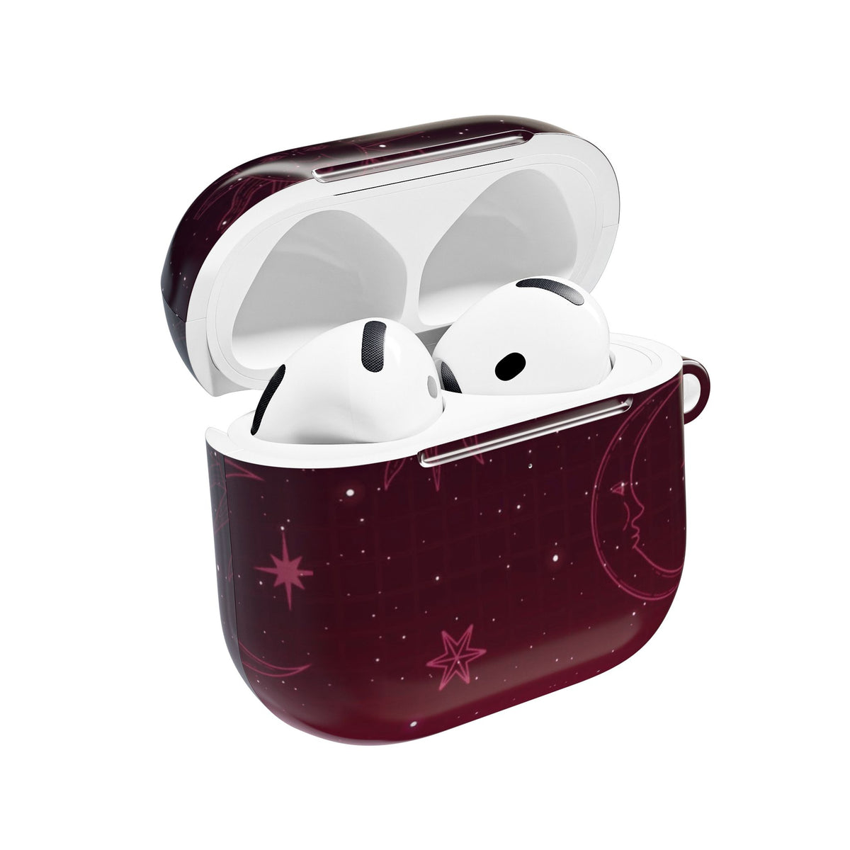 BURGUNDY GRADIENT GALAXY AIRPOD CASE