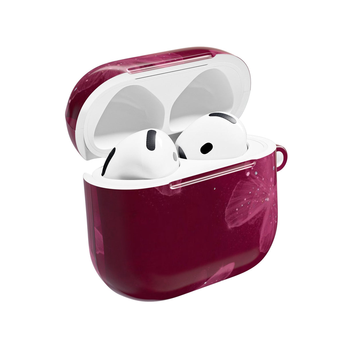 BURGUNDY FAIRY BUTTERFLIES AIRPOD CASE