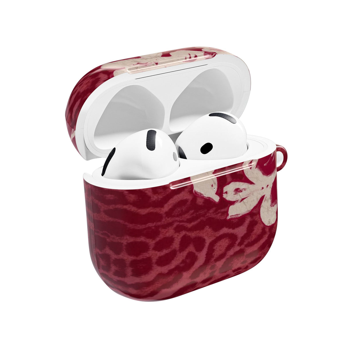 RED LEOPARD LILY AIRPOD CASE