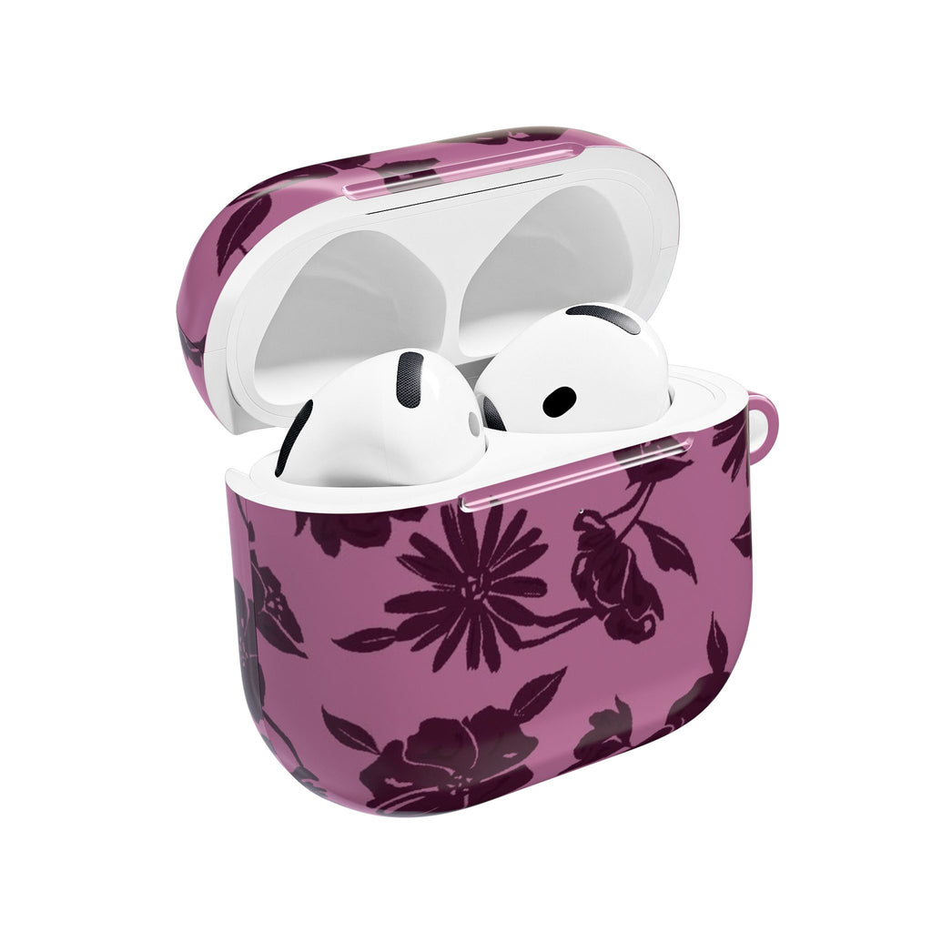 DARK CHERRY FLORAL AIRPOD CASE