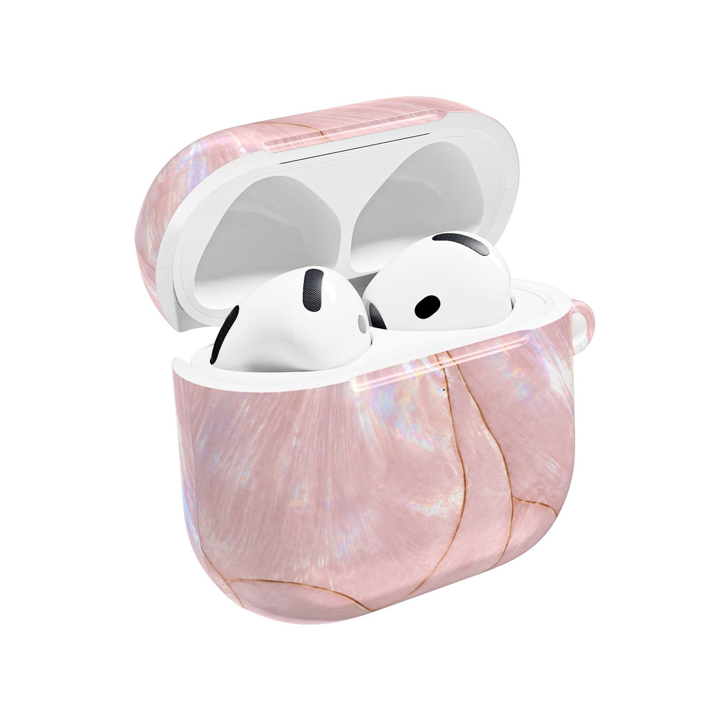 LIGHT PINK OPAL SHELL AIRPOD CASE