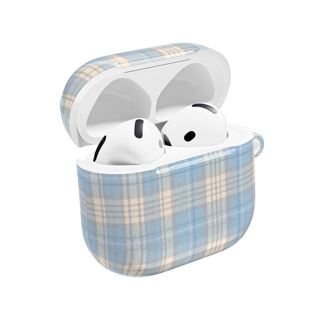 SOFT VINTAGE BLUE TARTAN PLAID AIRPOD CASE