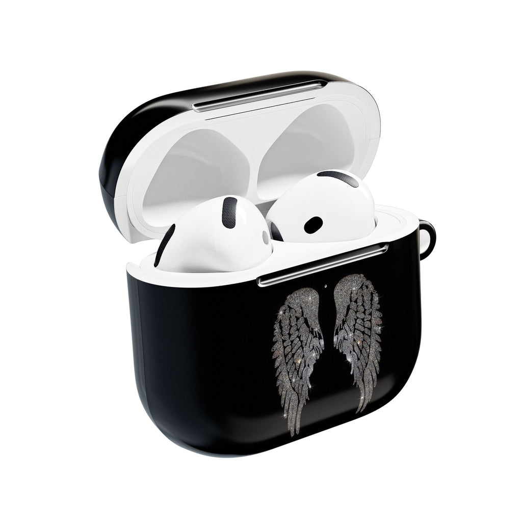 BLACK DIAMOND ANGEL WINGS AIRPOD CASE