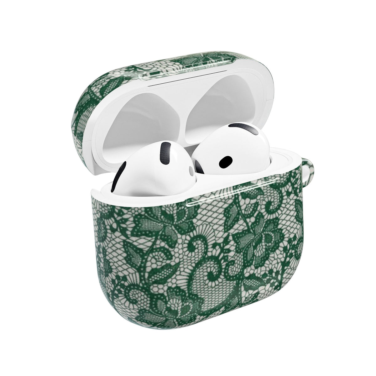 POPPY GREEN LACE AIRPOD CASE