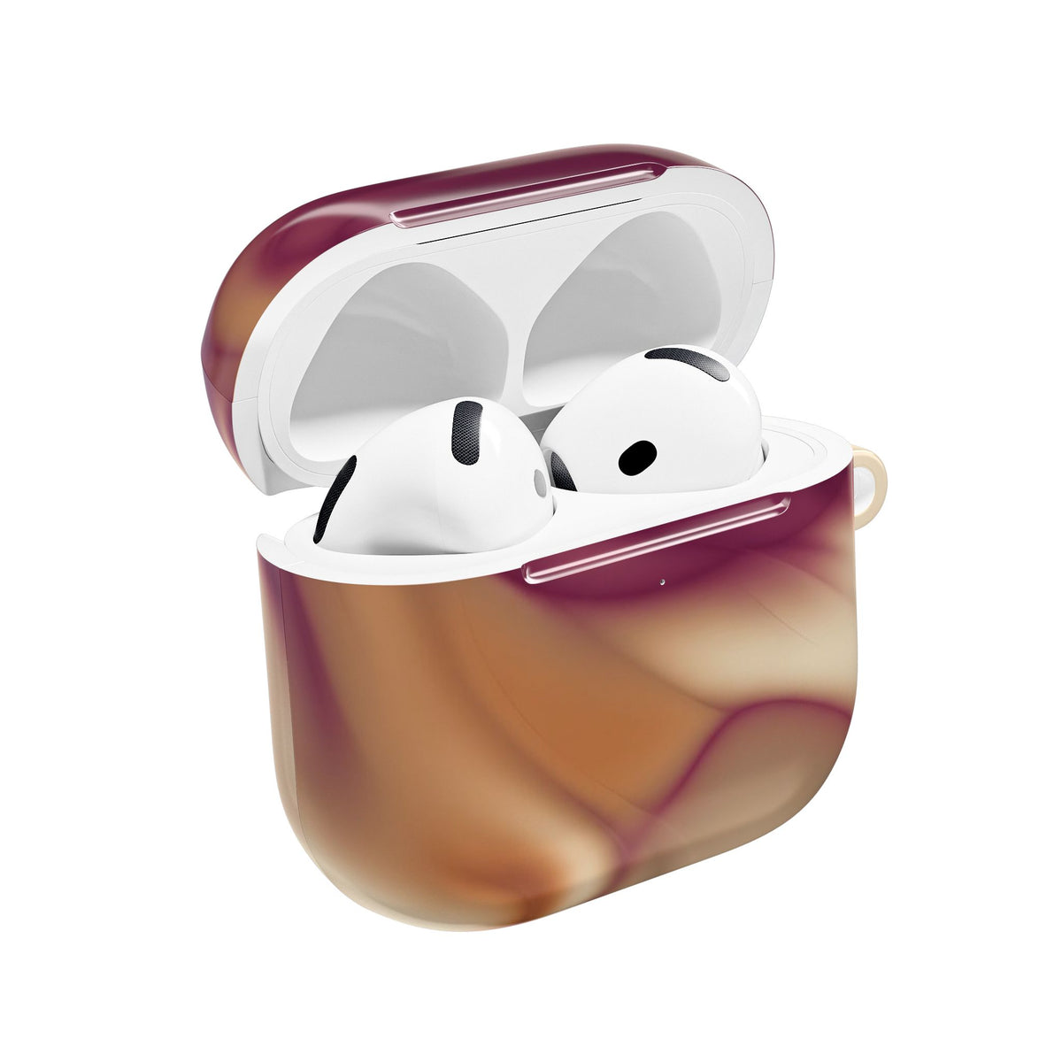 BURGUNDY CREAM AIRPOD CASE