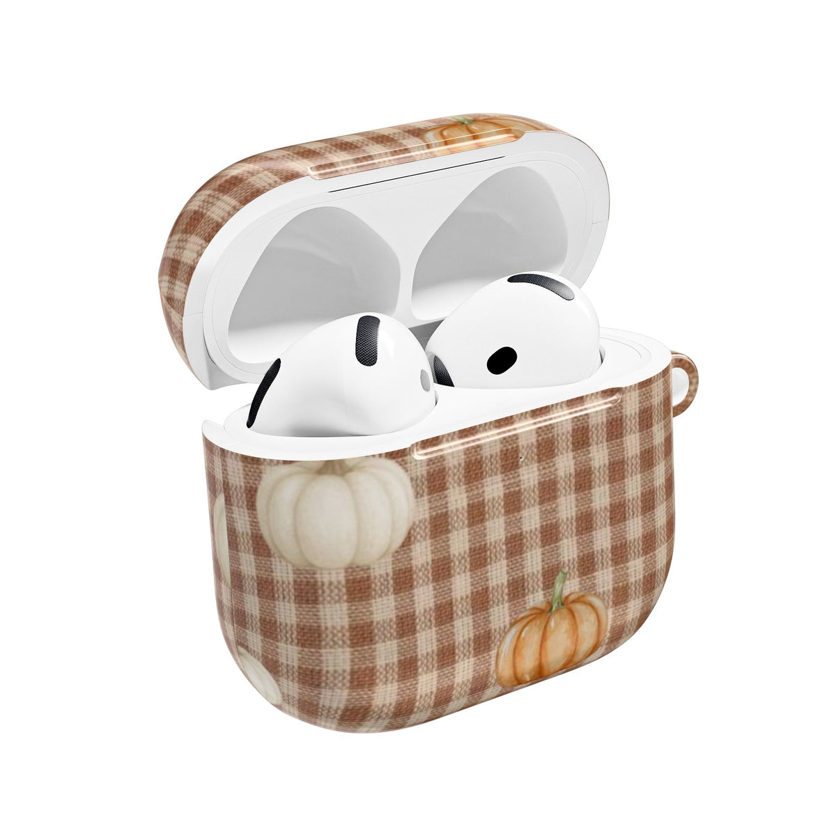 MOCHA GINGHAM PUMPKINS AIRPOD CASE