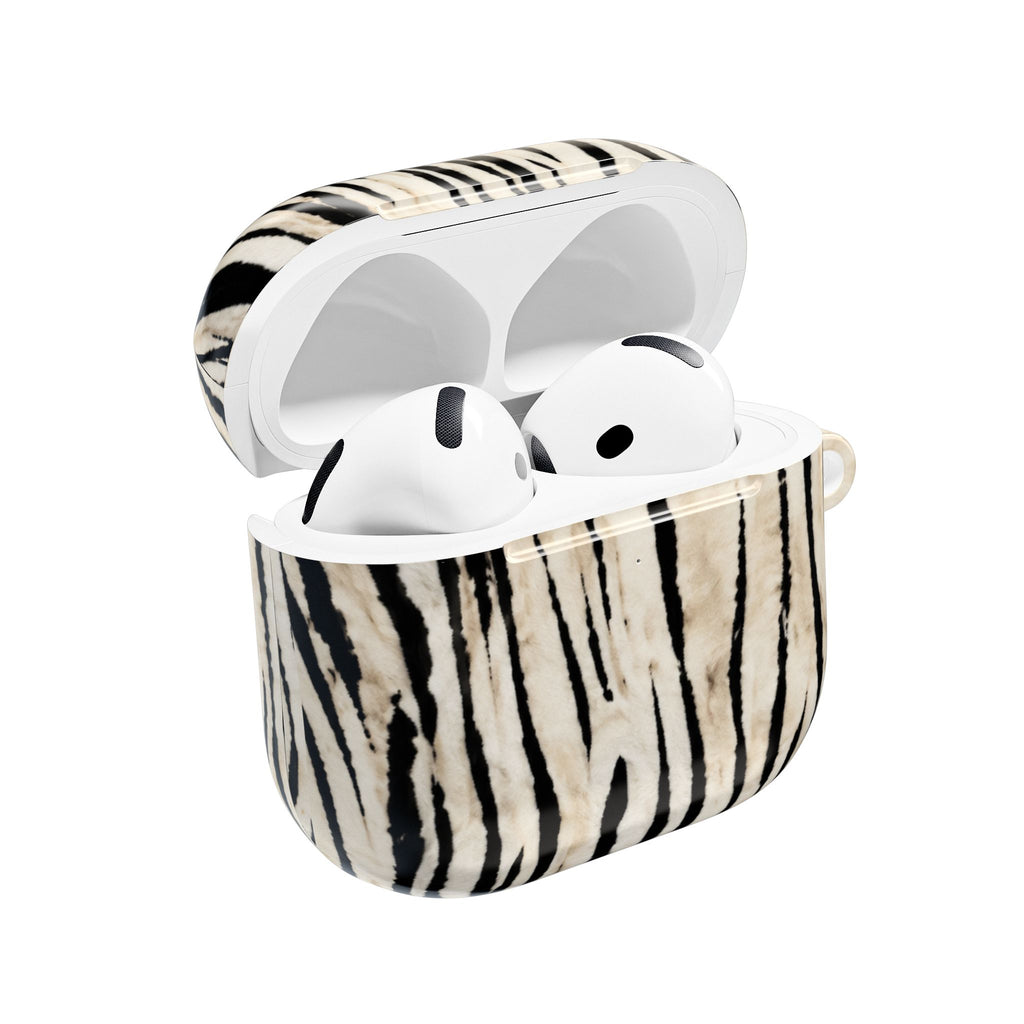 VANILLA ZEBRA AIRPOD CASE