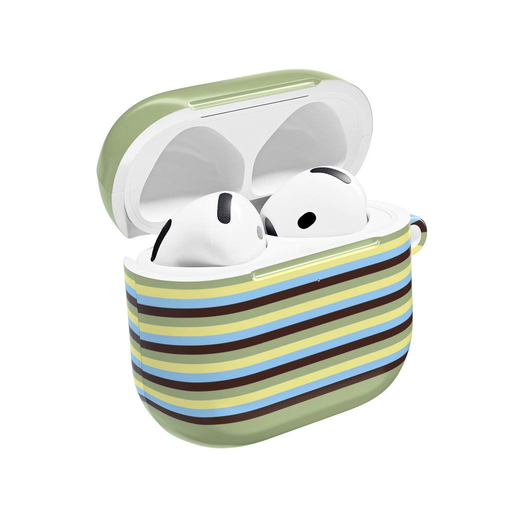 PISTACHIO STRIPES AIRPOD CASE