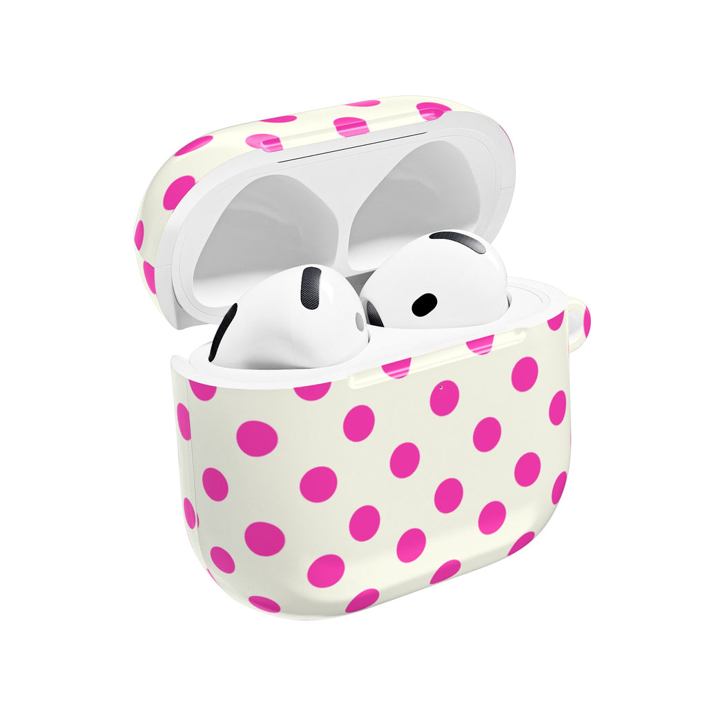 LYCHEE CREAM POLKA DOTS AIRPOD CASE
