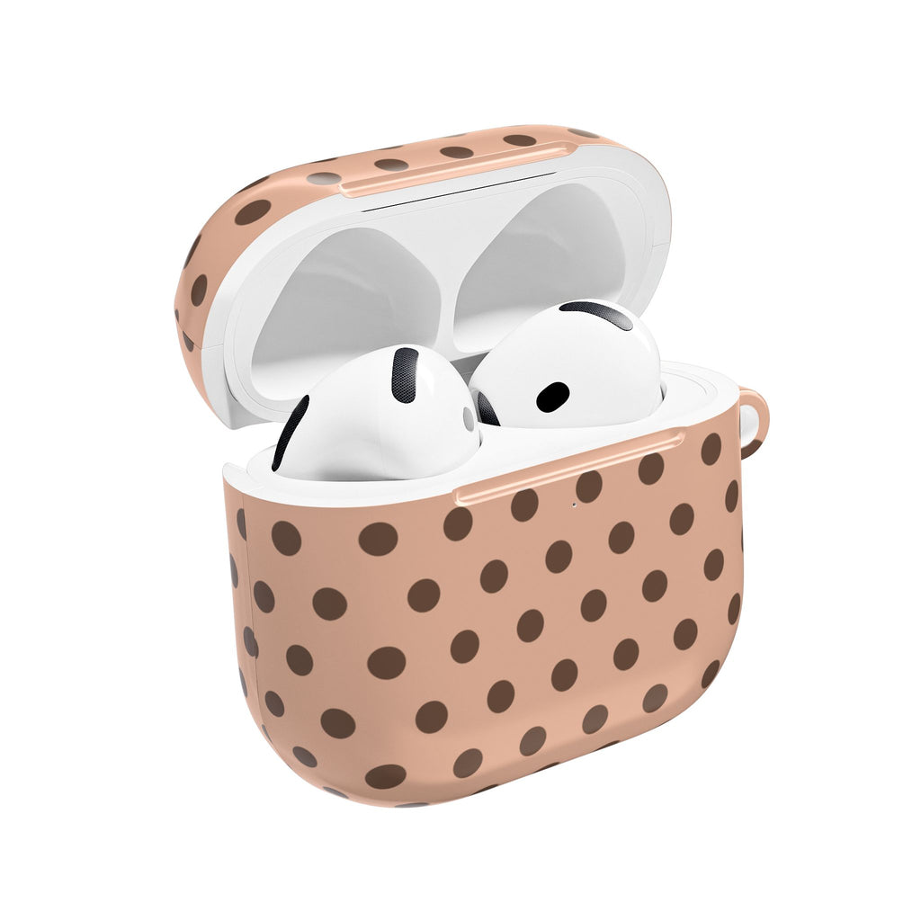 CAPPUCCINO POLKA DOTS AIRPOD CASE