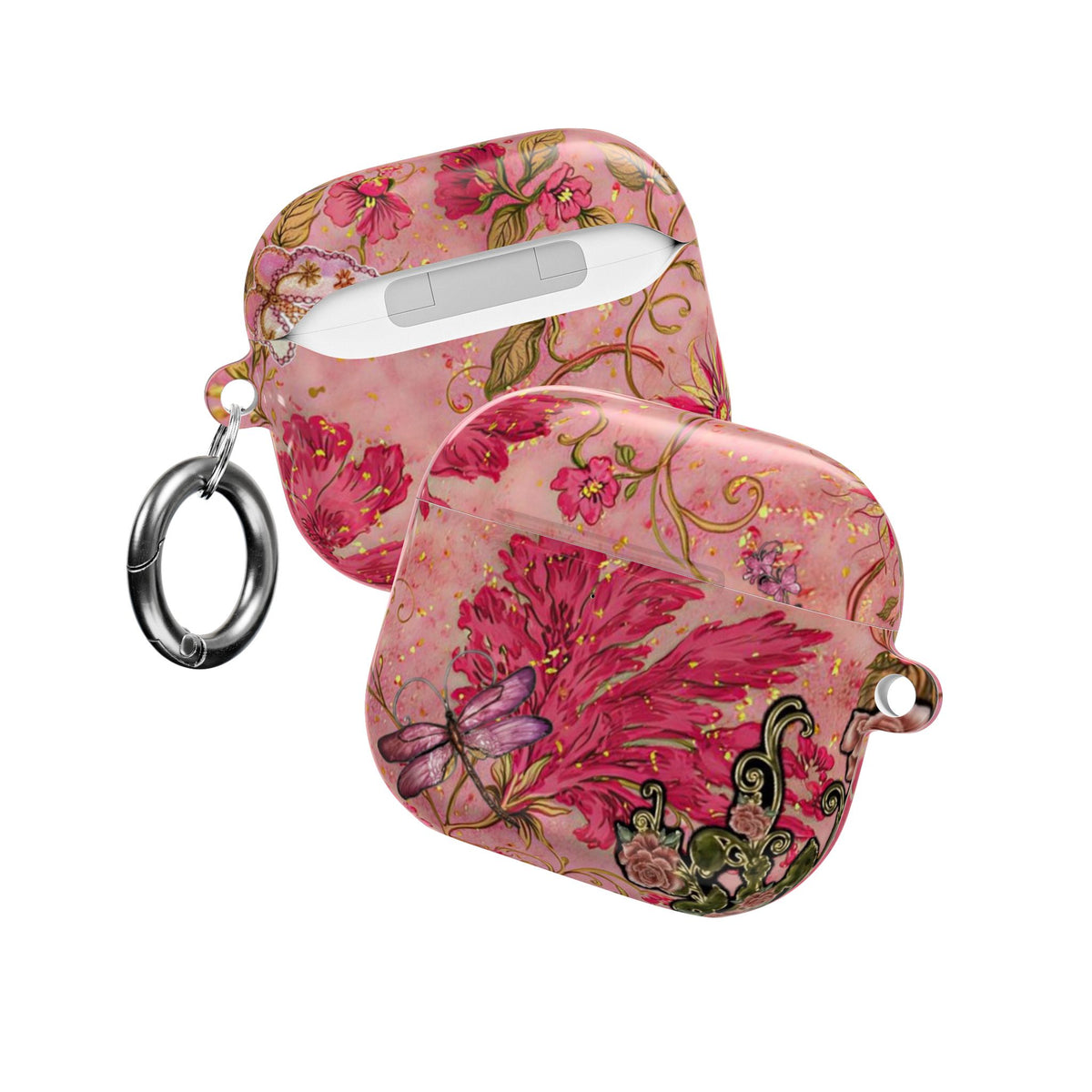GLISTENING EMBELLISHED FLORAL AIRPOD CASE