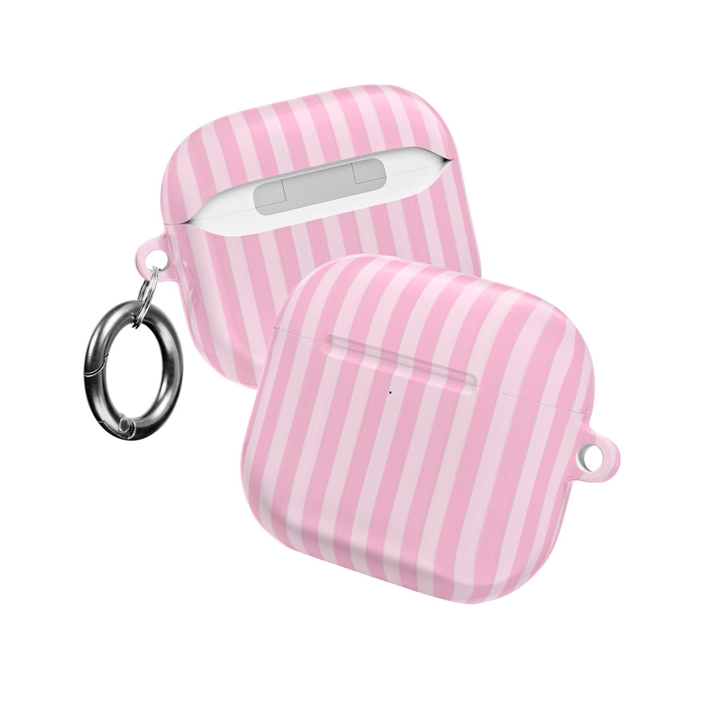 PINK MARSHMALLOW STRIPED AIRPOD CASE