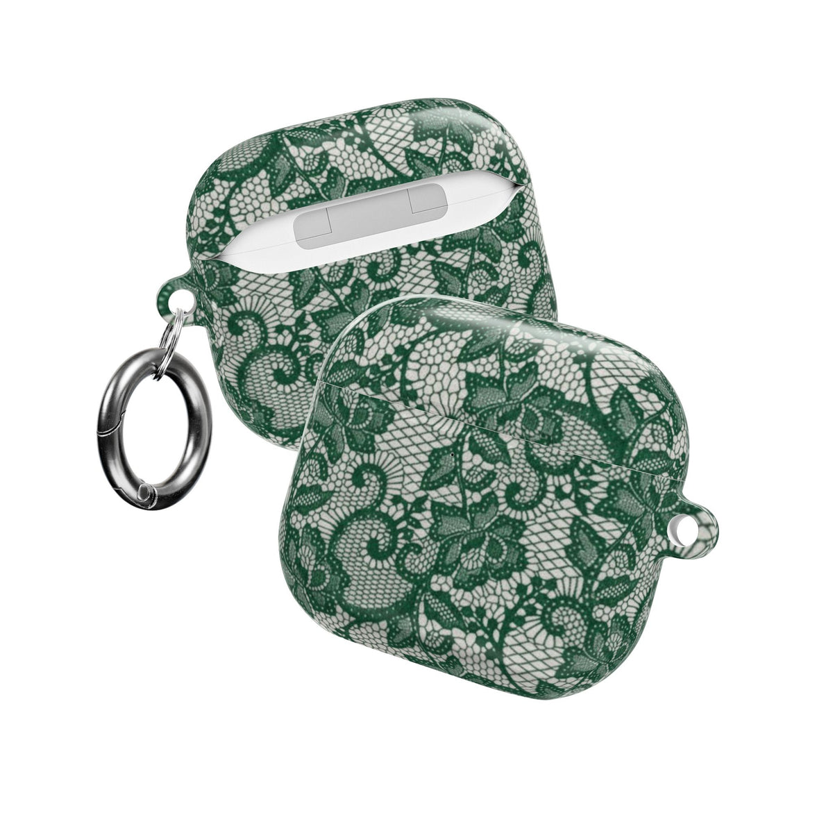 POPPY GREEN LACE AIRPOD CASE