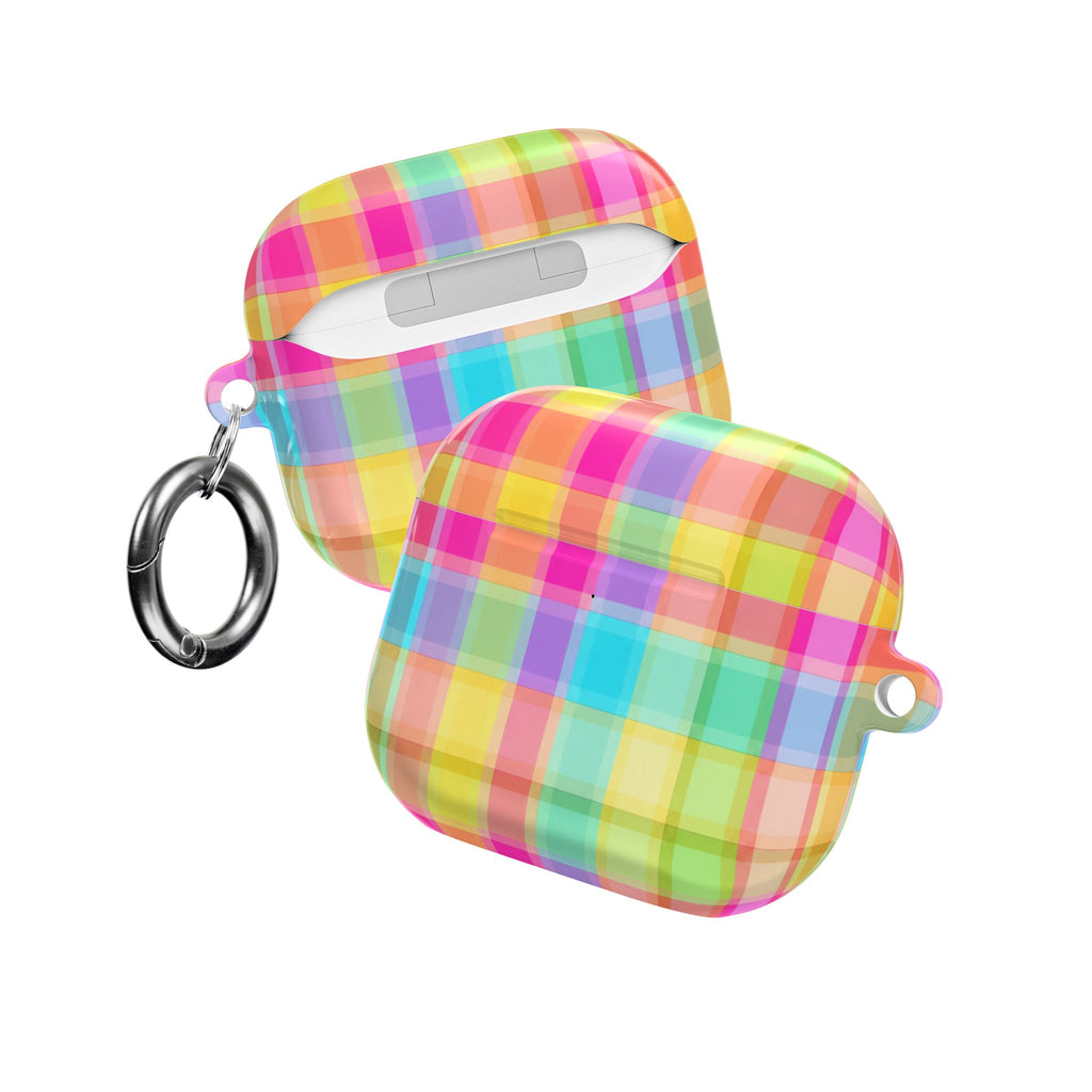 SWEET TART RAINBOW PLAID AIRPOD CASE
