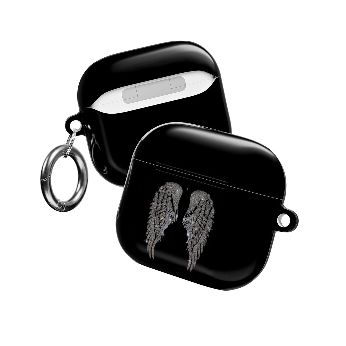 BLACK DIAMOND ANGEL WINGS AIRPOD CASE