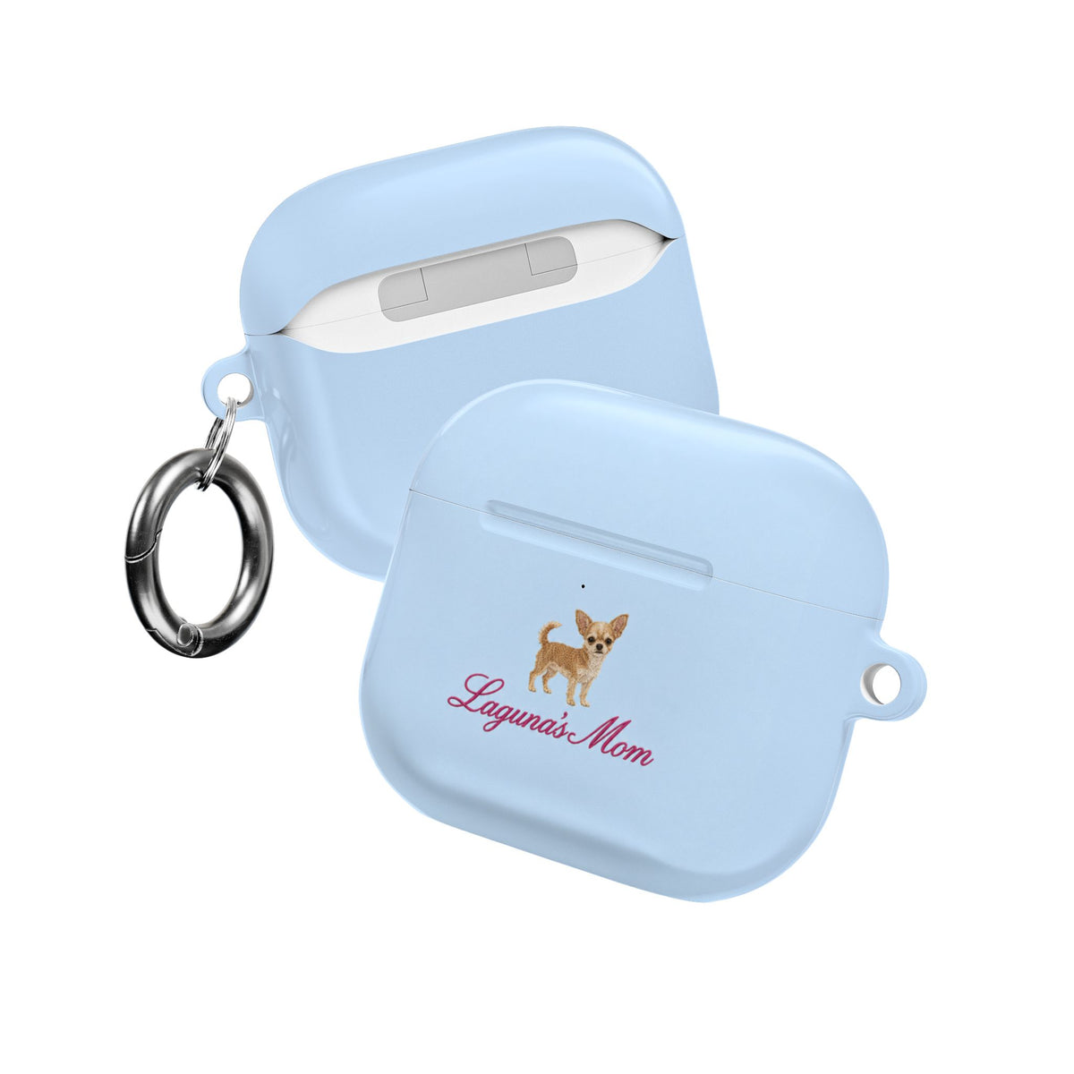PERSONALIZED BABY BLUE CHIHUAHUA DOG MOM CUSTOM NAME AIRPOD CASE