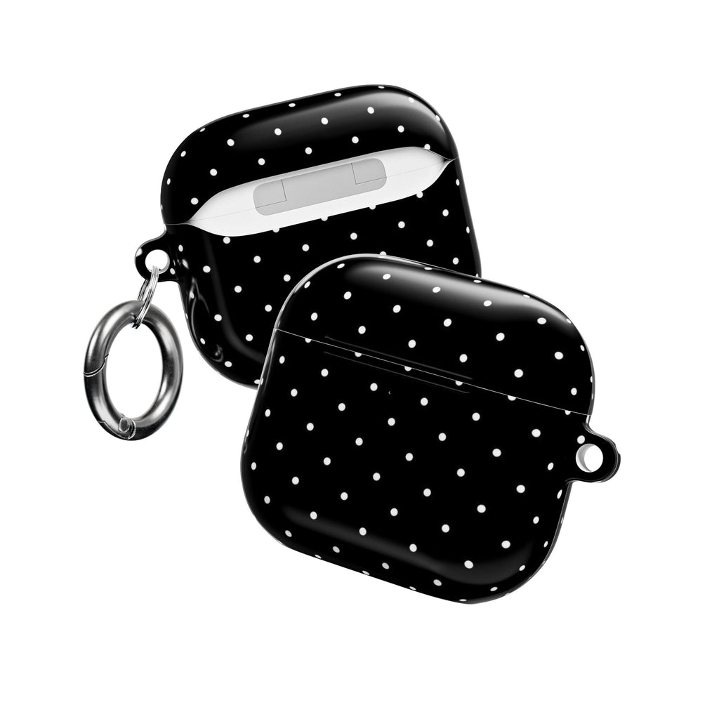 BLACK & WHITE MINI POLKA DOTS AIRPOD CASE