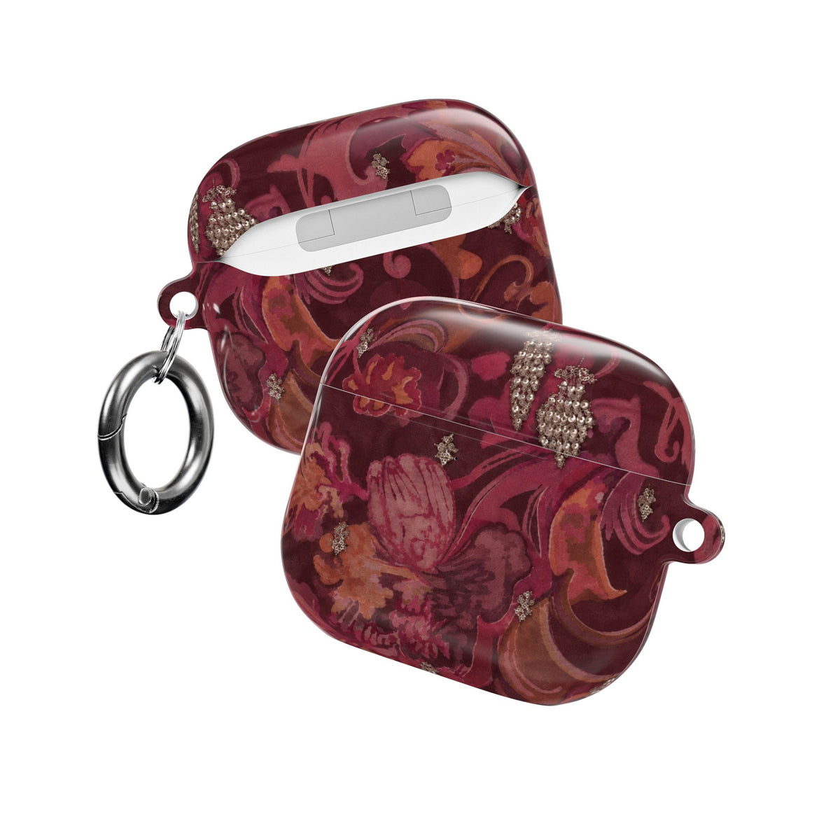 BURGUNDY PRISM BLOOM AIRPOD CASE