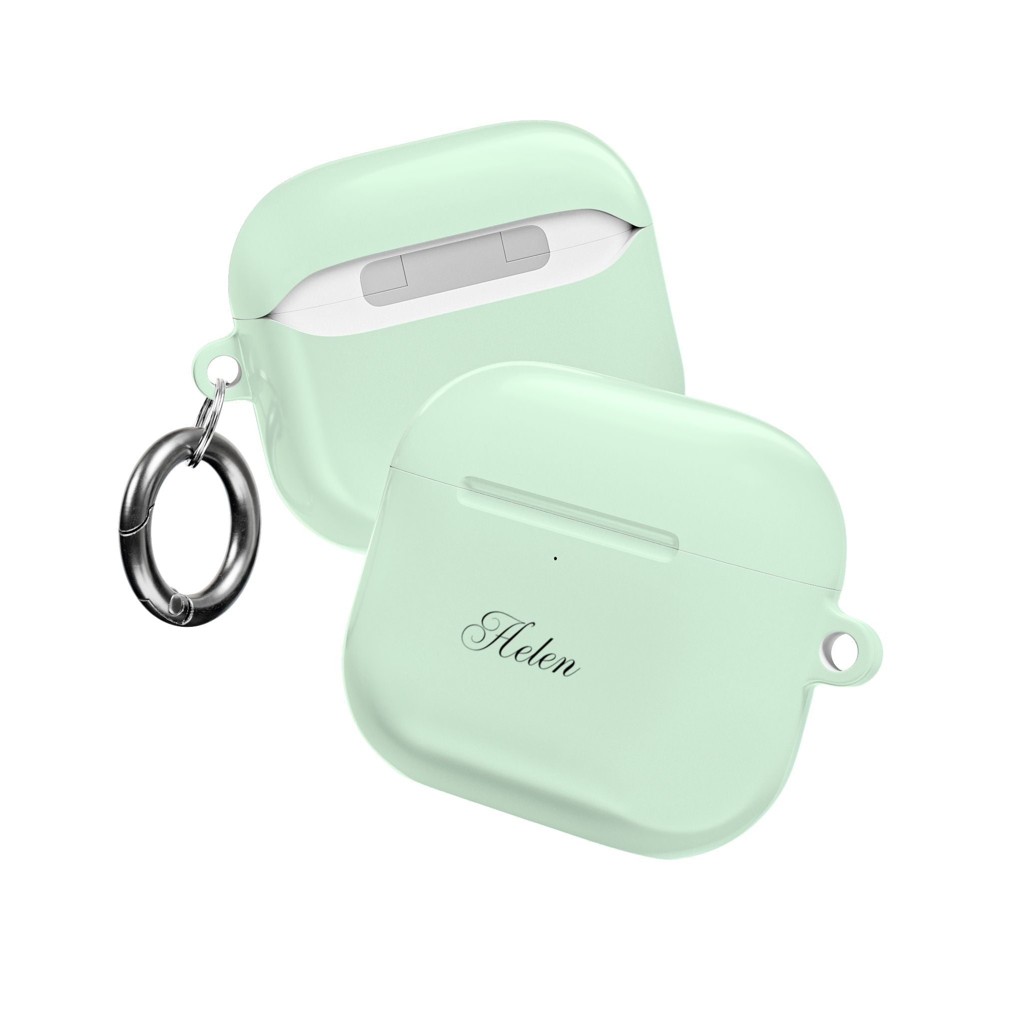PERSONALIZED NAME CUSTOM PASTEL GREEN AIRPOD CASE