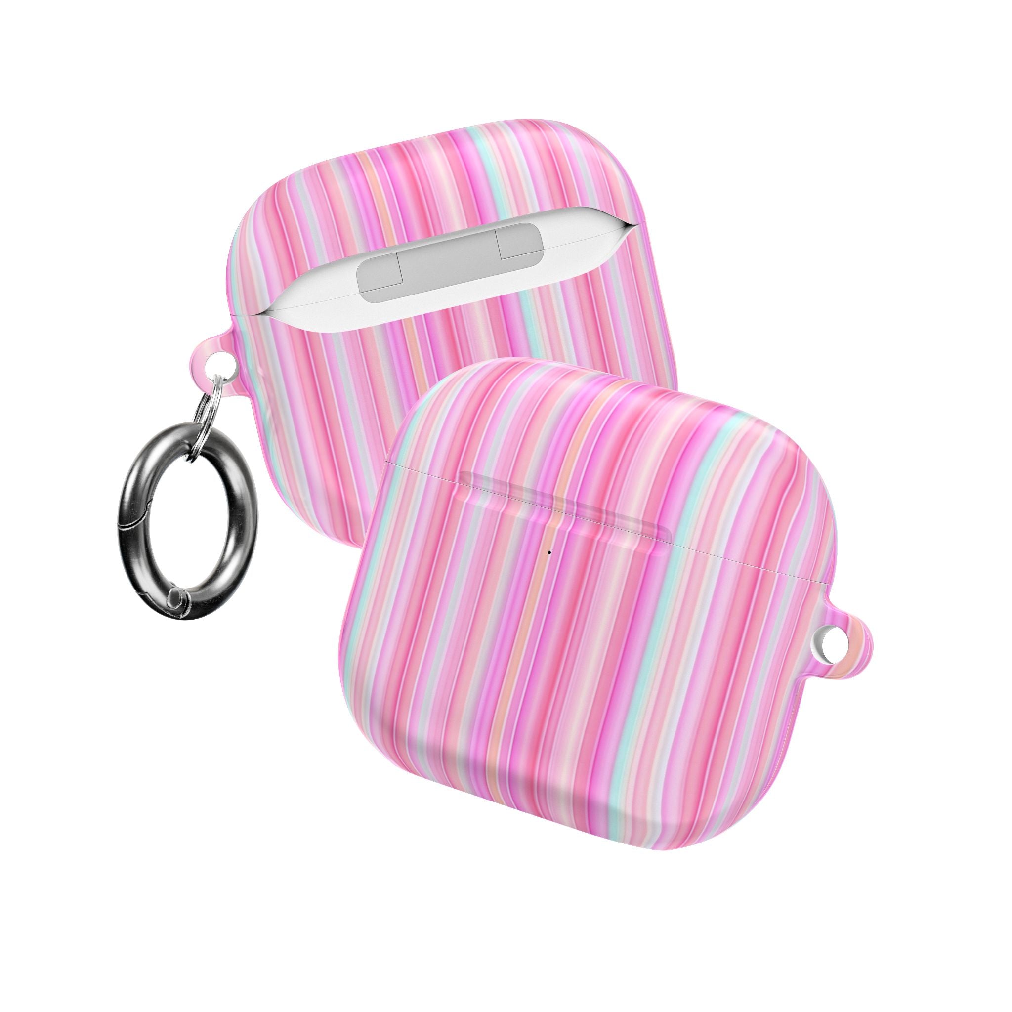 LAS VEGAS PINK STRIPES AIRPOD CASE