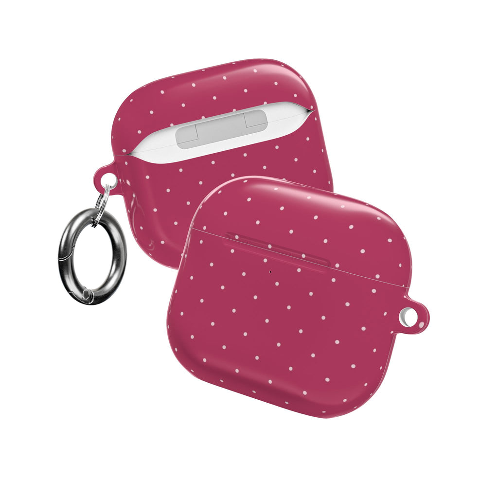 BERRY ROSE POLKA DOTS AIRPOD CASE