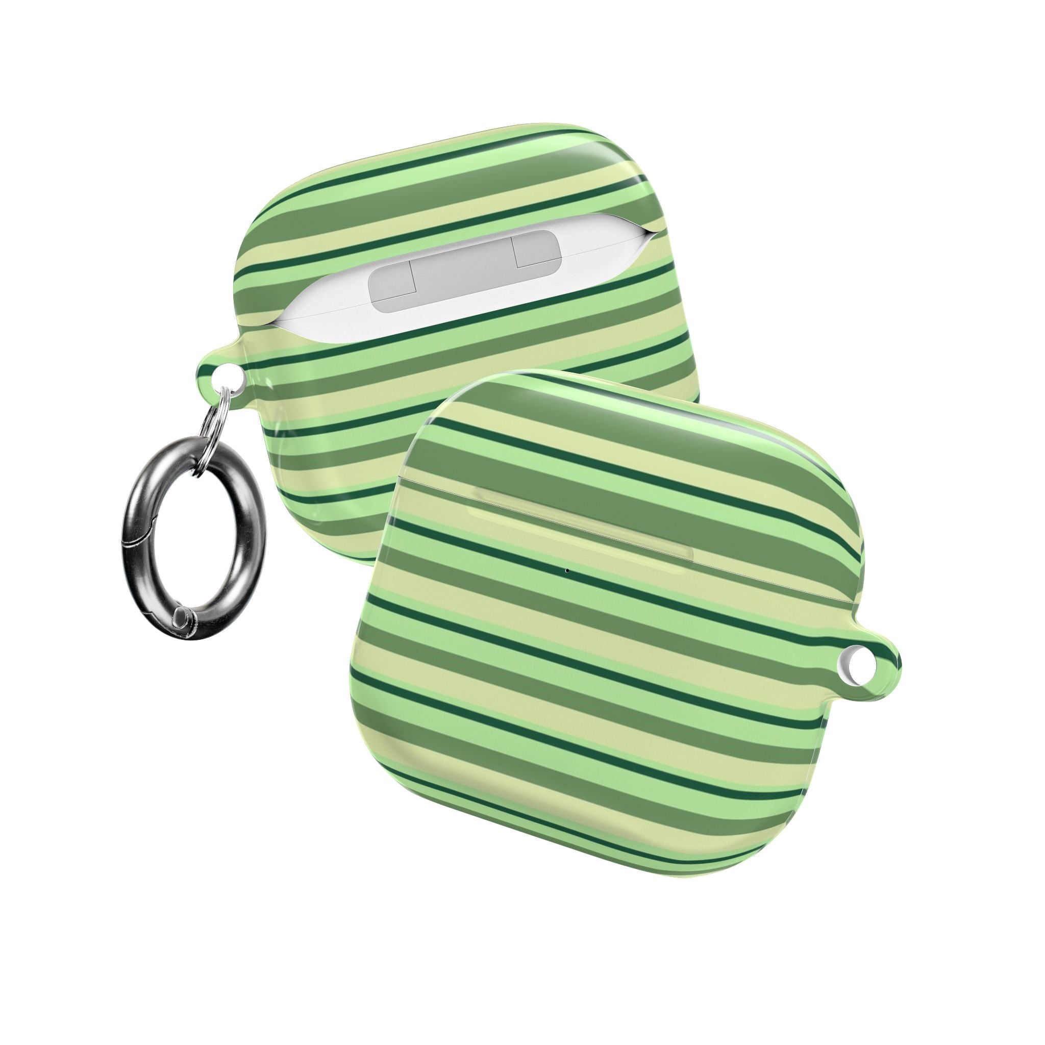 AVOCADO GREEN STRIPES AIRPOD CASE