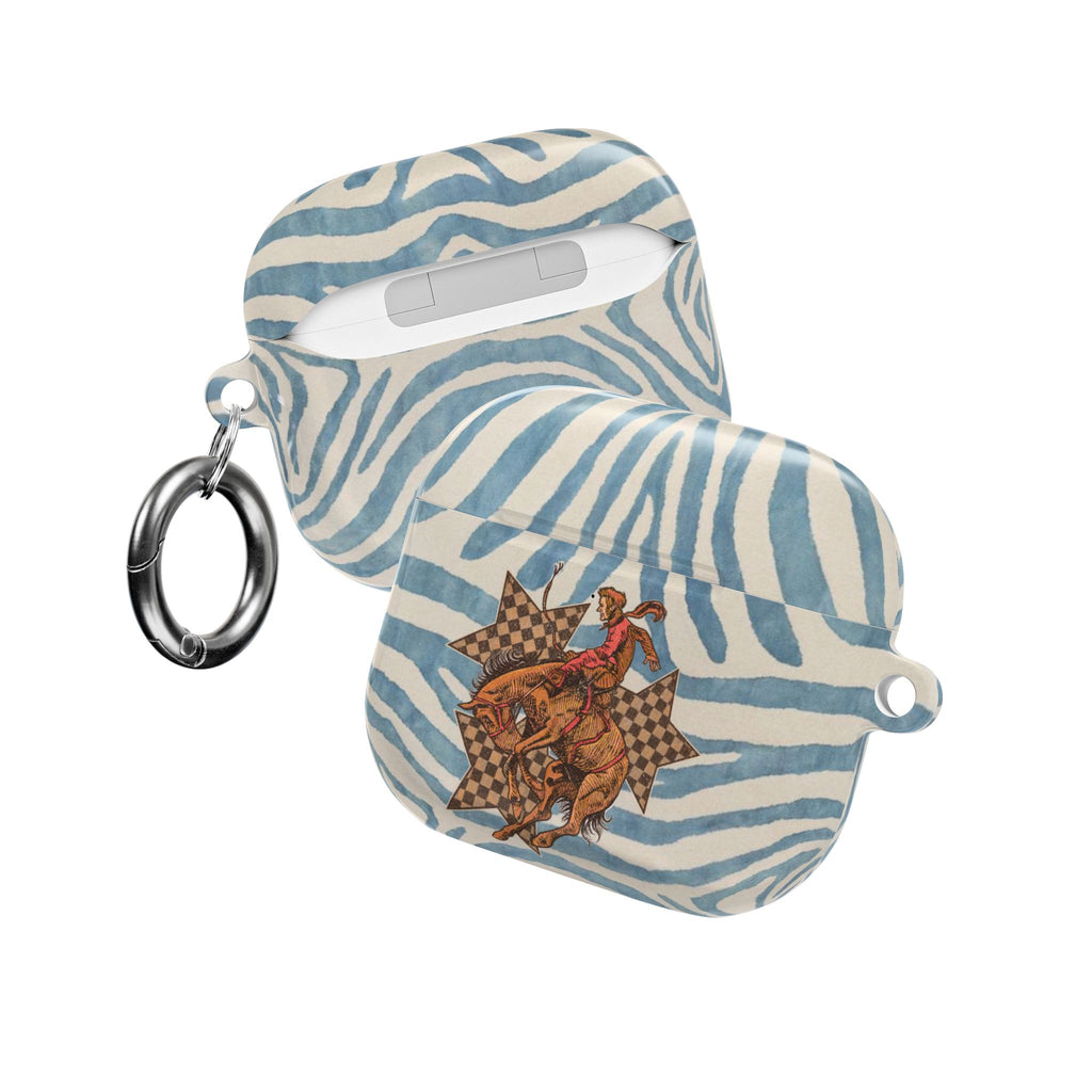 BLUE JEAN WESTERN RODEO COWBOY AIRPOD CASE