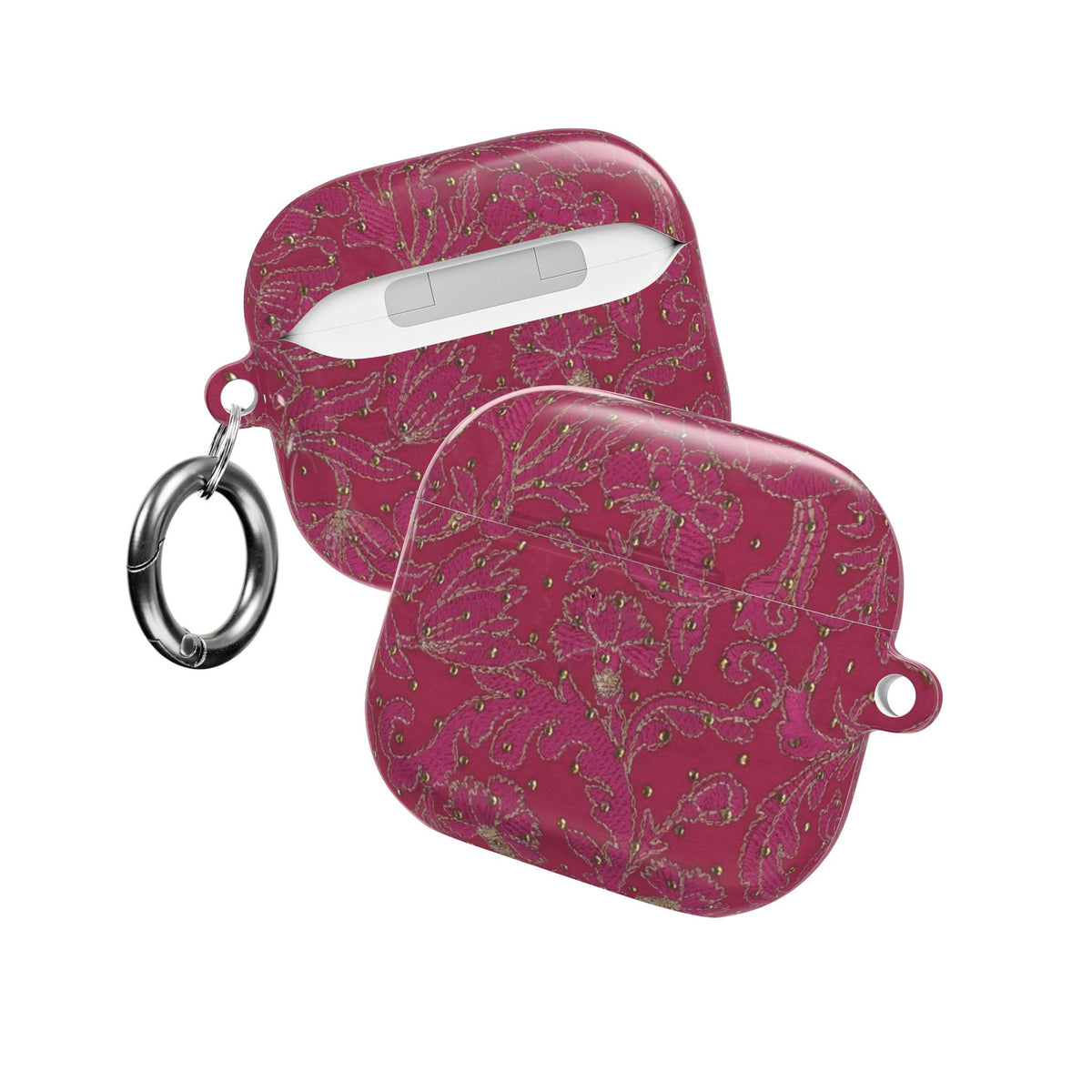 RED WHIMSY LACE AIRPOD CASE