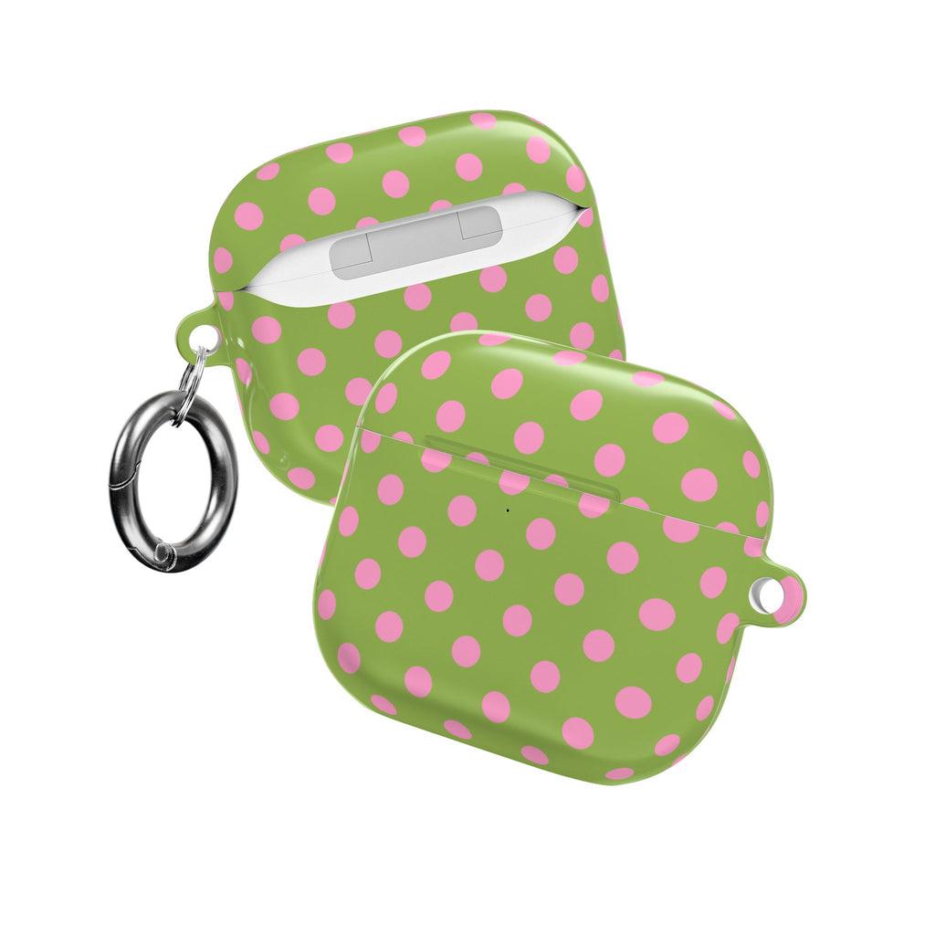 STRAWBERRY MATCHA POLKA DOTS AIRPOD CASE