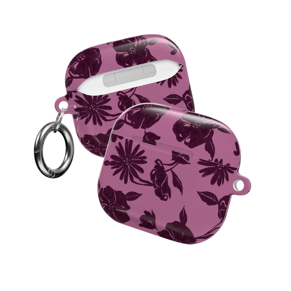 DARK CHERRY FLORAL AIRPOD CASE