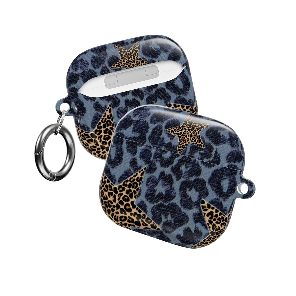 BLUE LEOPARD STARS AIRPOD CASE