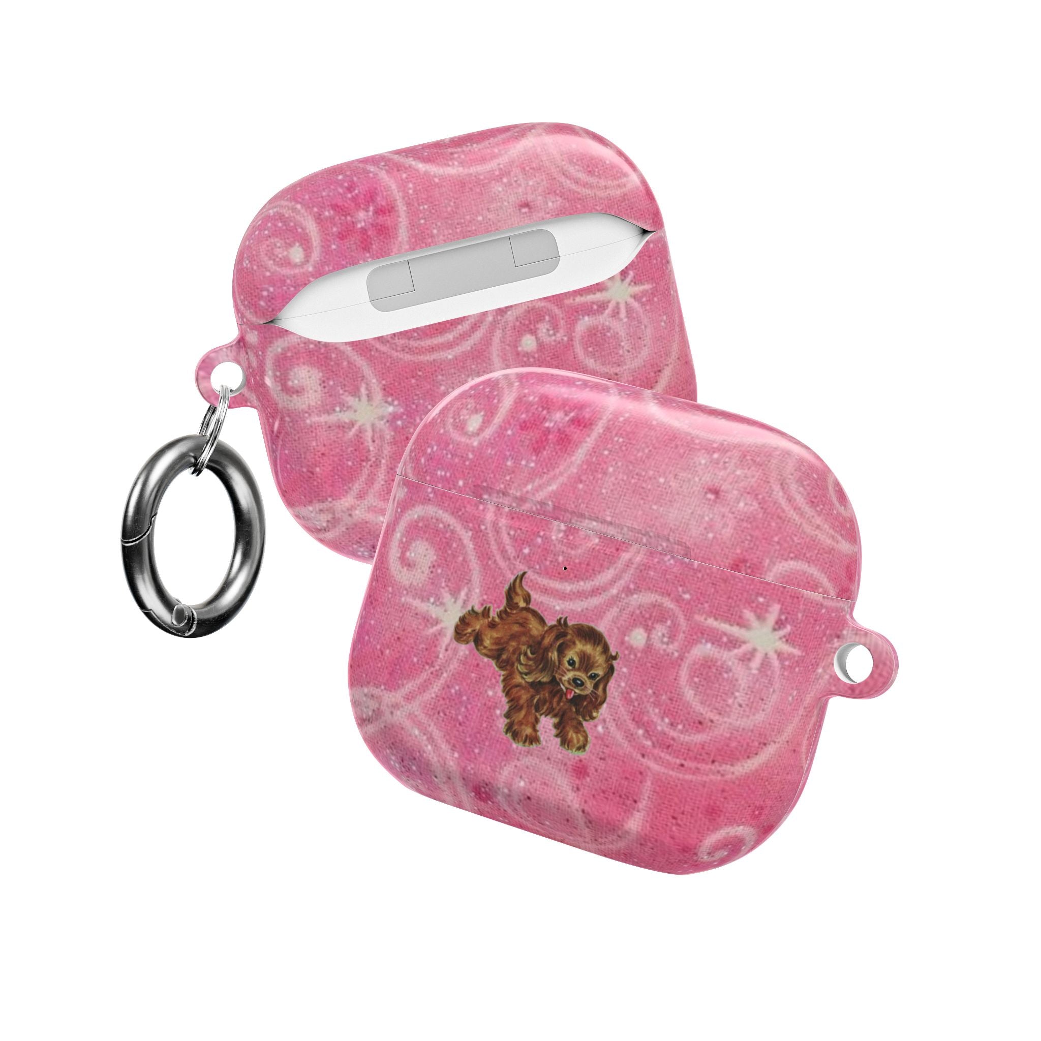 PINK WHIMSY GLOW PARK AVENUE PUPPY AIRPOD CASE