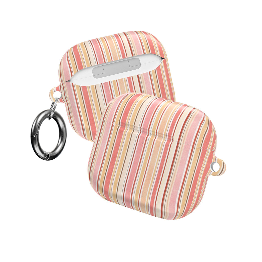 SIENNA ORANGE STRIPES AIRPOD CASE