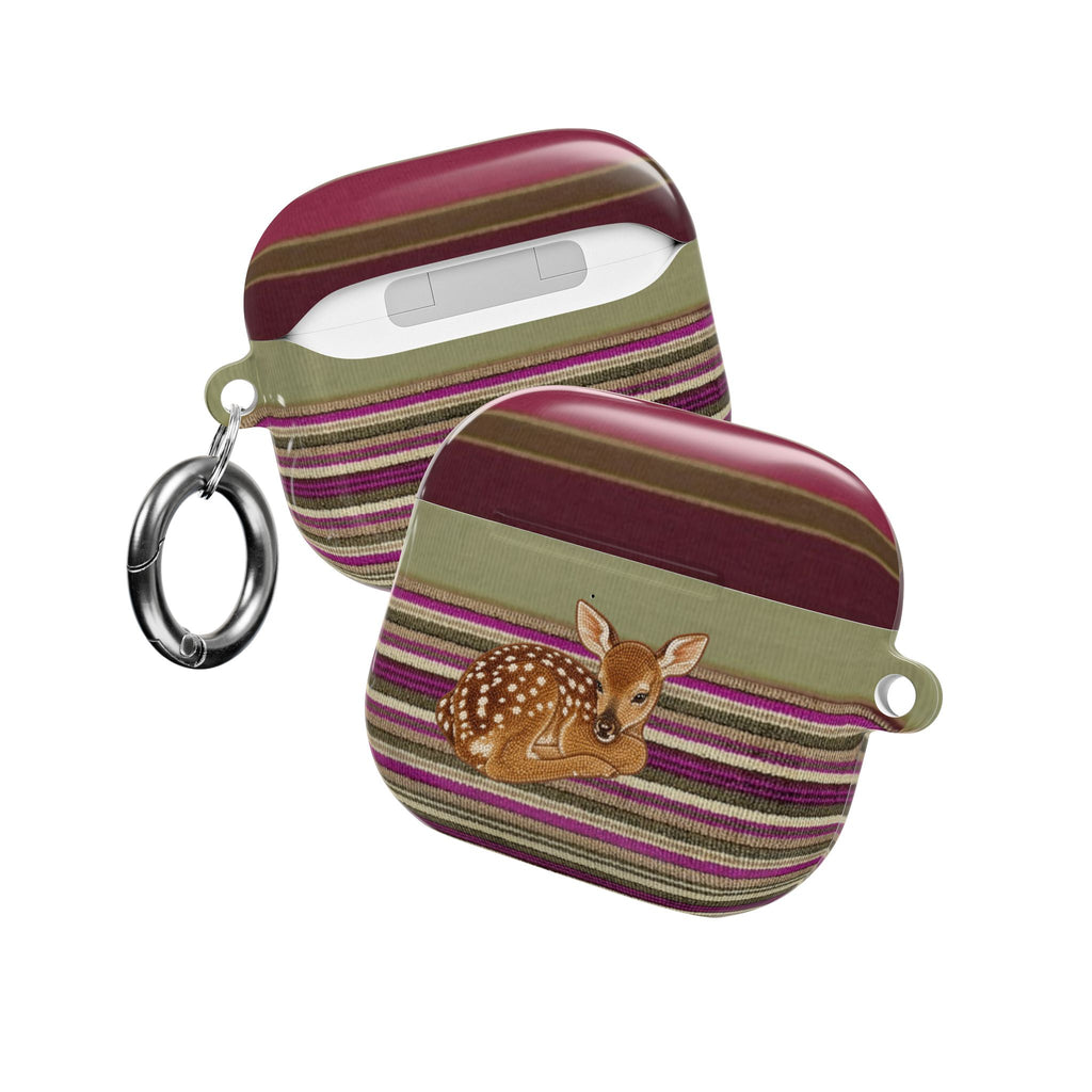 AUTUMN STRIPES DEER AIRPOD CASE
