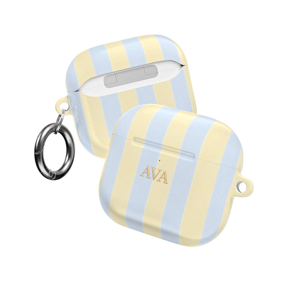 PERSONALIZED NAME CUSTOM SUMMER STRIPES AIRPOD CASE