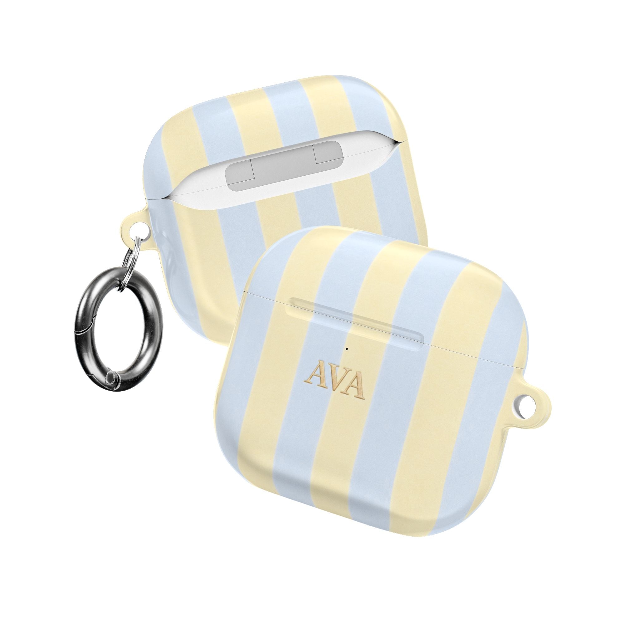 PERSONALIZED NAME CUSTOM SUMMER STRIPES AIRPOD CASE