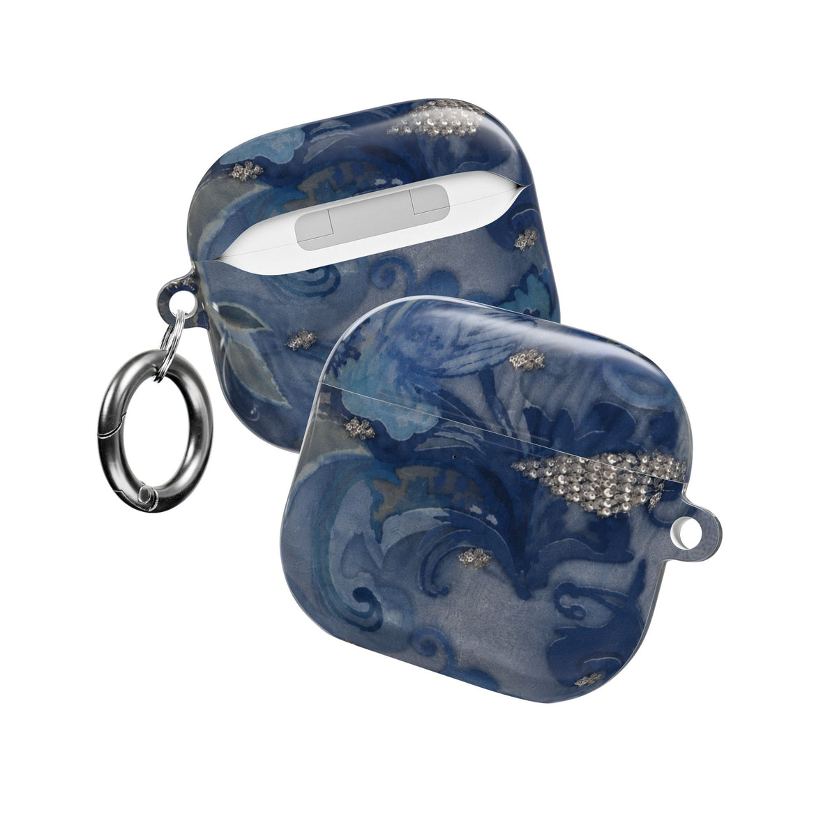 NAVY BLUE PRISM BLOOM AIRPOD CASE