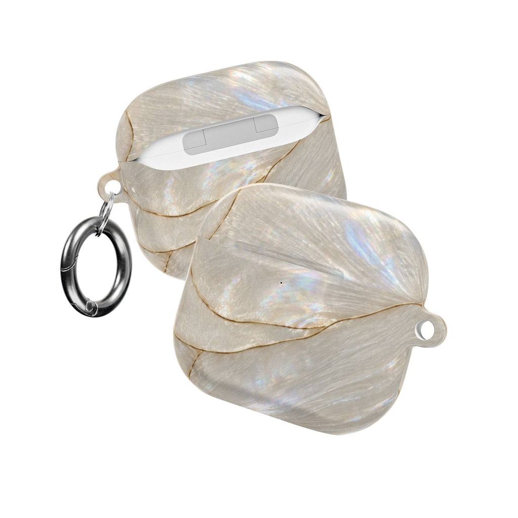 LIGHT IVORY OPAL SHELL AIRPOD CASE