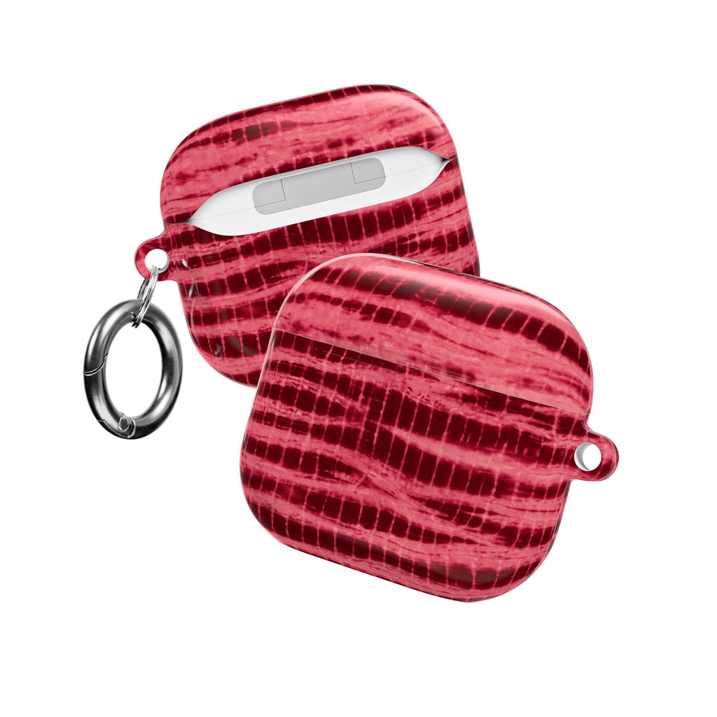 CHERRY RED BURGUNDY COASTAL WASH AIRPOD CASE