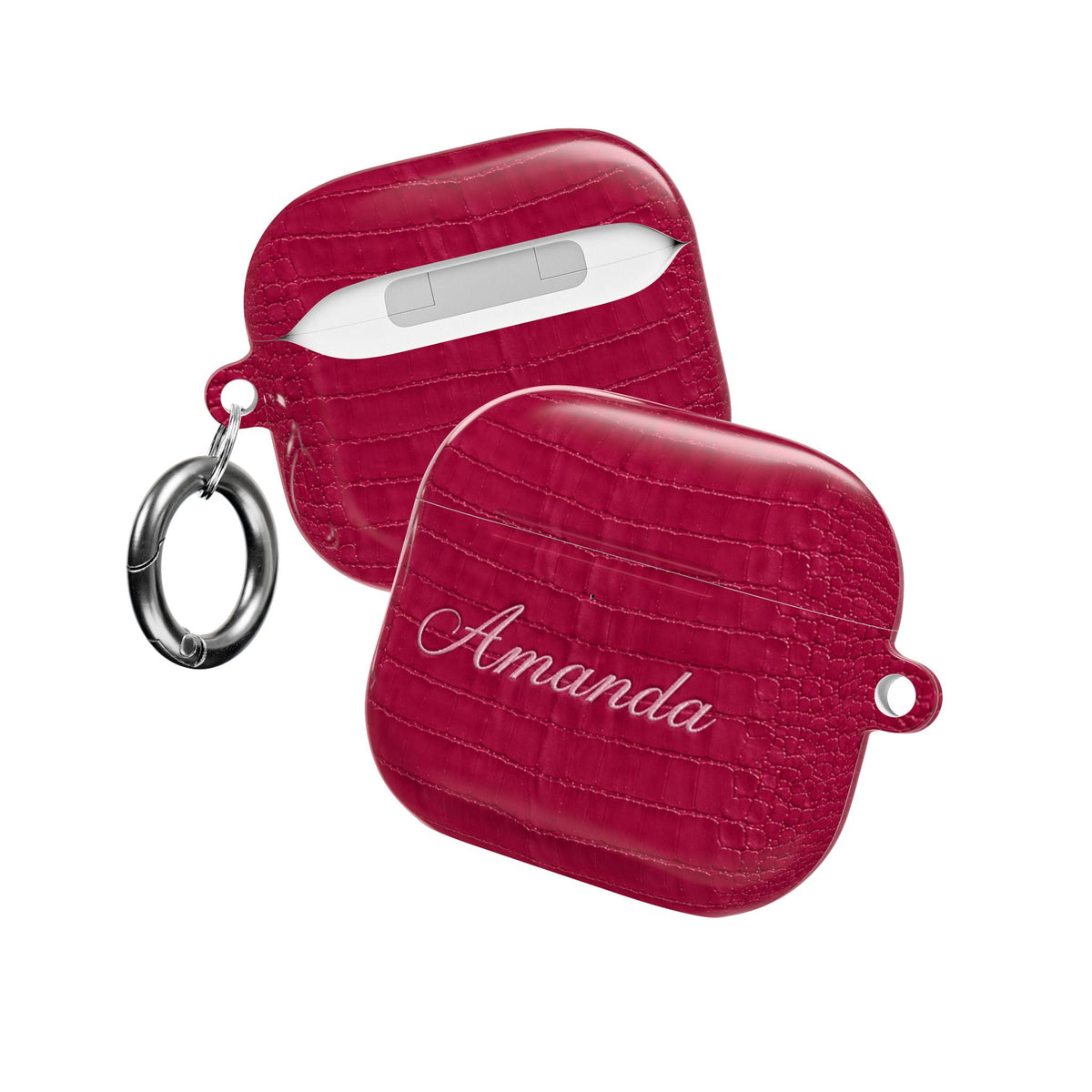 PERSONALIZED PRINTED RASPBERRY CROC NAME CUSTOM AIRPOD CASE