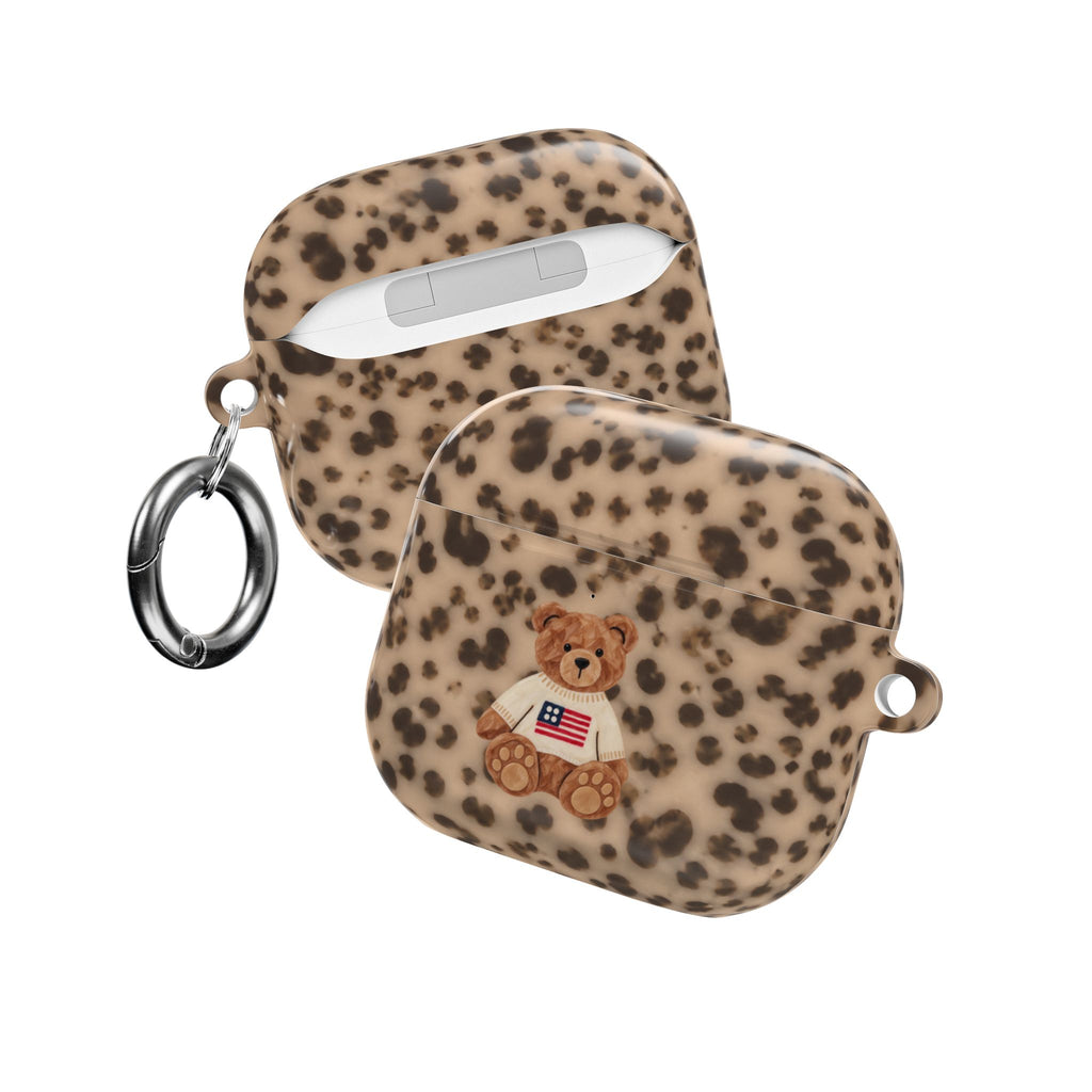 TORTOISE AMERICANA TEDDY BEAR AIRPOD CASE