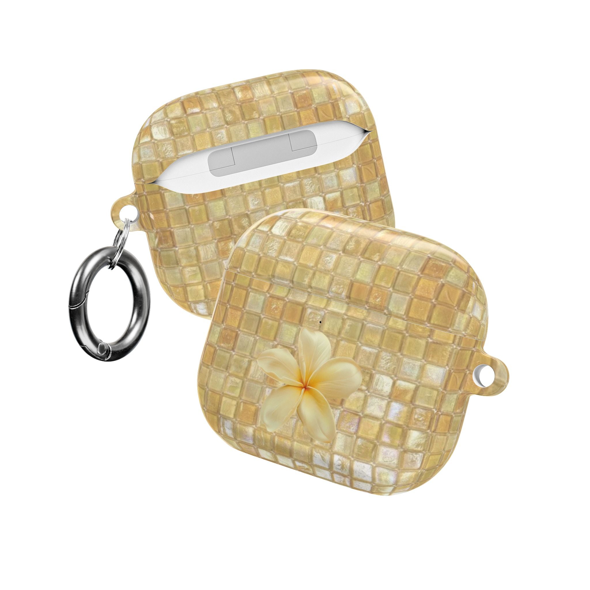 YELLOW MOSAIC FLOWER AIRPOD CASE
